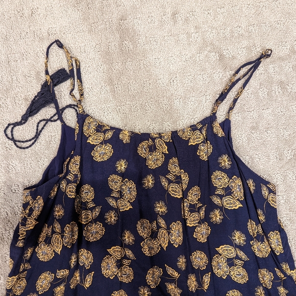 Carolina Belle Montreal Floral Sleeveless Dress Size 8 Navy Yellow - Picture 11 of 12